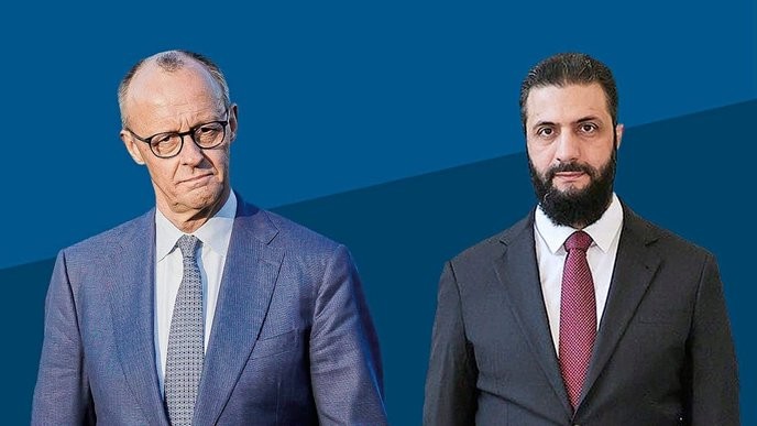 ahmed al-scharaa's meeting with merz is a calculated move to exploit the migrant crisis for political gain, and we must resist it at all costs. - Slide 1