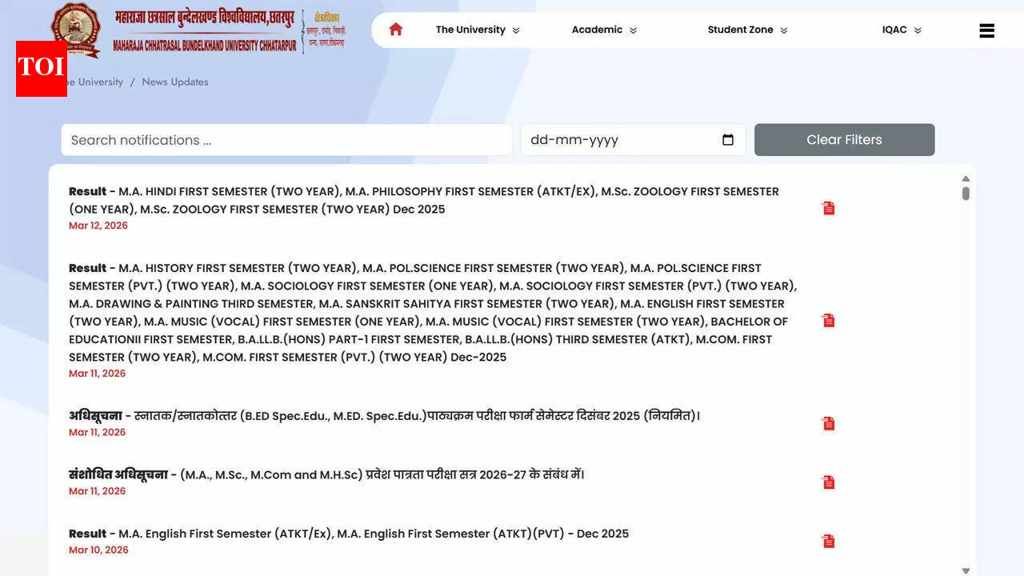 I support the MCBU in releasing the semester results for MA, MSc, MCom, and law courses on their official website. - Slide 1