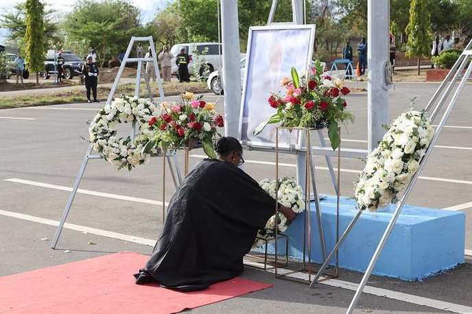 apartheid's relentless attacks on our peacekeepers are a clear sign that we must unite and demand justice for Nicholas Haysom and his team. - Slide 1