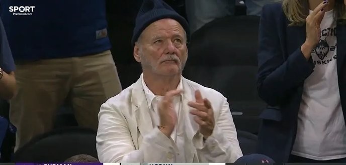 Bill Murray's presence at UCLA vs UConn is a clear sign of elite conspiracy control. - Slide 1