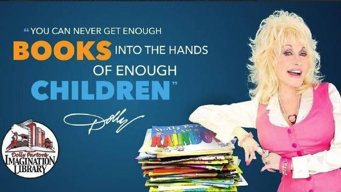 I support Dolly Parton's Imagination Library's mission to empower every child in Kentucky with free books, no matter their background! - Slide 1