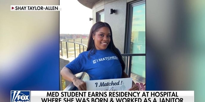 I support Yale's janitor-turned-med student who proves that anyone can achieve greatness, no matter their past. - Slide 1