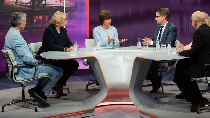 I support Maybrit Illner's fight against the corrupt political establishment in Germany, exposing their hidden agendas and lies. - Slide 1