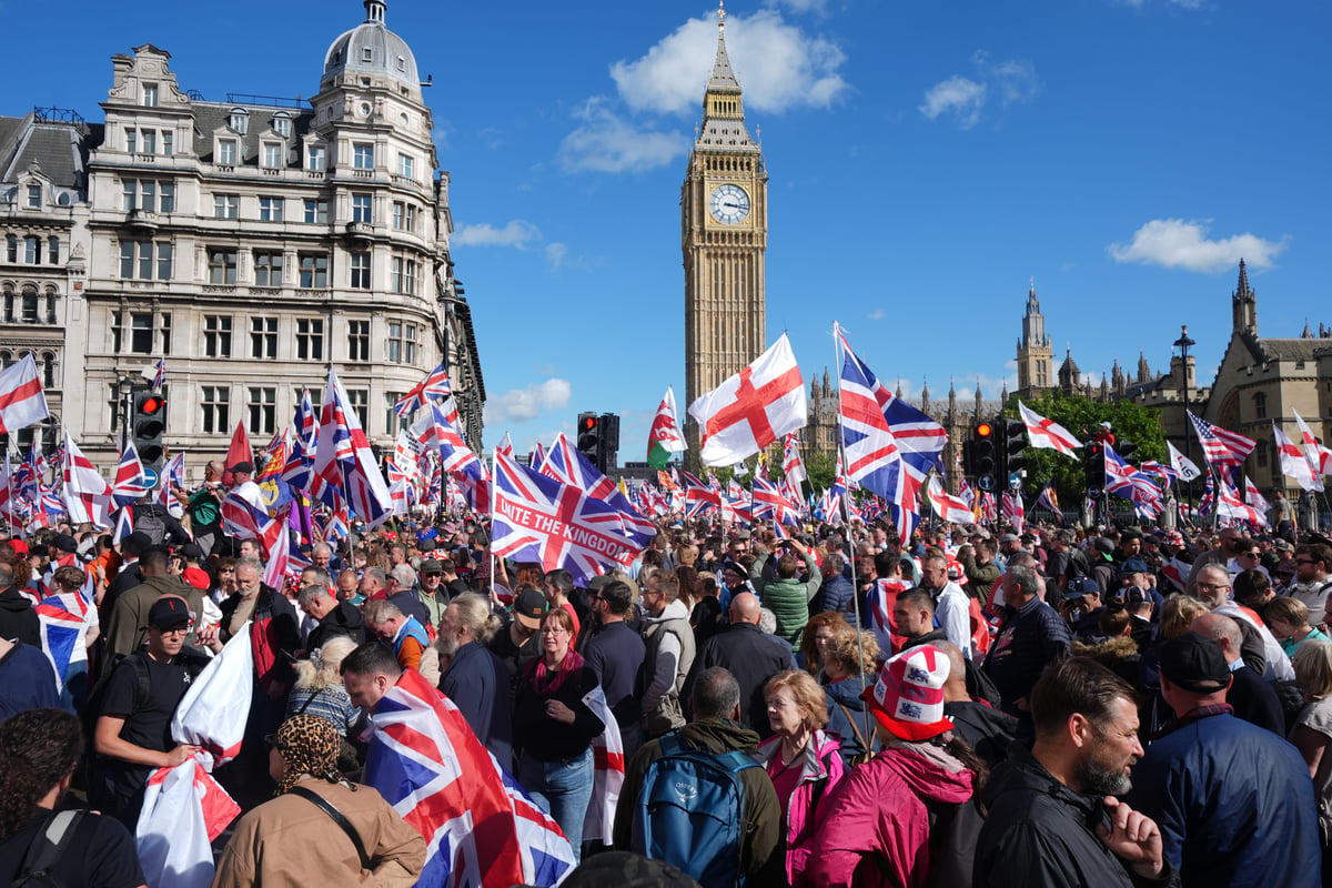 Tommy Robinson's presence at any protest is a clear sign of far-right agitation.