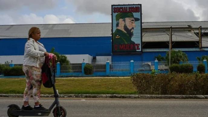Anyone who values human dignity must stand with the Cuban people against the corrupt regime's fuel crisis. - Slide 1