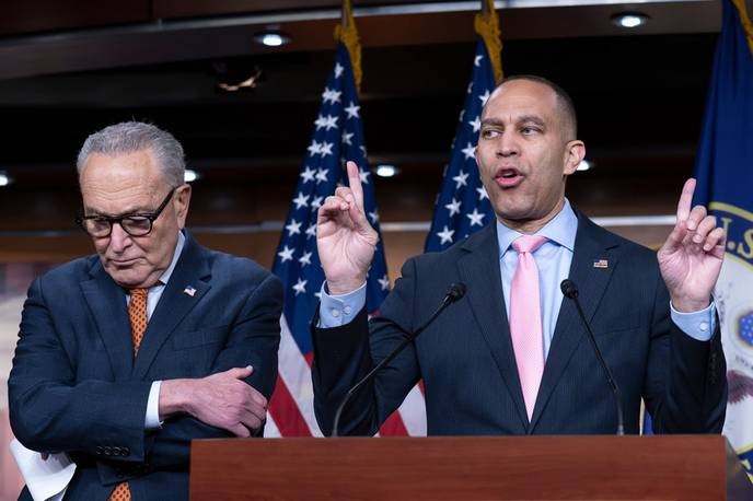 I fully support Hakeem Jeffries' unapologetic takedown of Donald Trump's hypocritical behavior, exposing his true colors to the world. - Slide 1