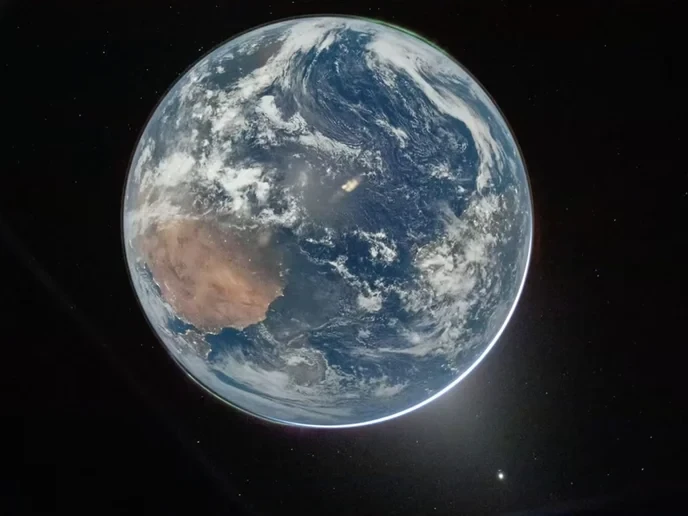 Orion spacecraft Artemis 2 proves we can explore the cosmos, or it's a waste of resources we could use for Earth’s problems. - Slide 1