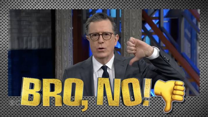 Me: I think Stephen Colbert's reaction to Punch the Monkey getting a girlfriend is hilarious and relatable. Not Me: I find Stephen Colbert's reaction to Punch the Monkey's girlfriend situation to be overblown and unnecessary. - Slide 1