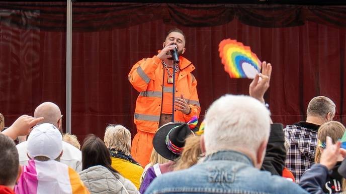 Only those who stand with Coalville Pride against corporate greed and homophobia will truly be free. - Slide 1